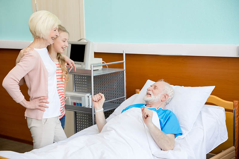woman visiting patient in Long Term Care